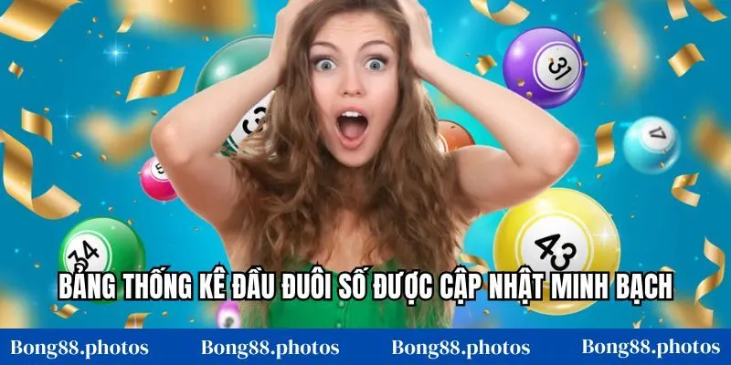 Bảng thống kê đầu đuôi số được cập nhật minh bạch