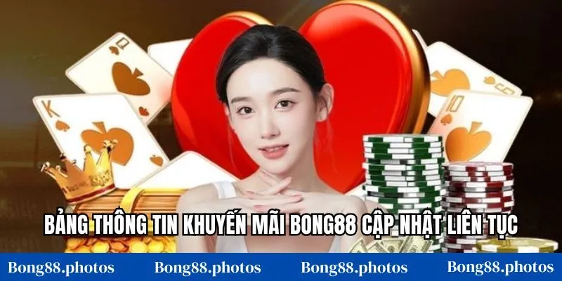 Bảng thông tin khuyến mãi Bong88 cập nhật liên tục