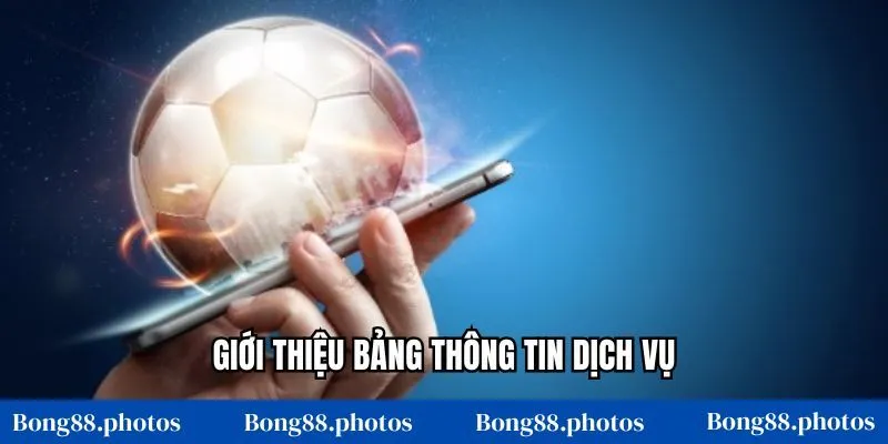 Giới thiệu bảng thông tin dịch vụ
