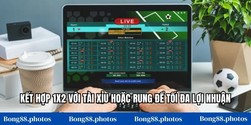 Kết hợp 1x2 với tài xỉu hoặc rung để tối đa lợi nhuận