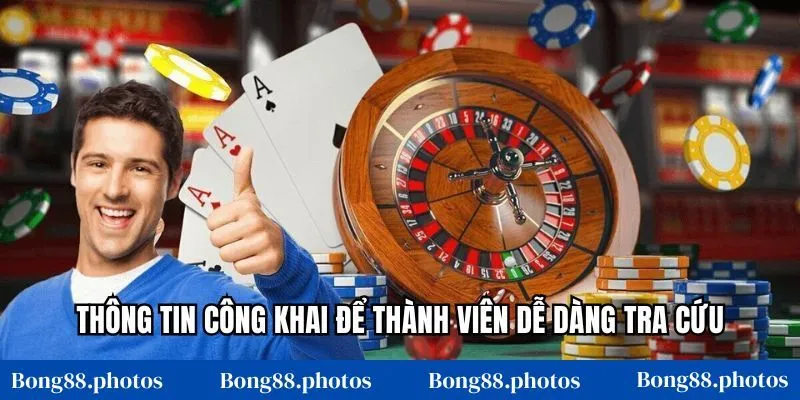 Thông tin công khai để thành viên dễ dàng tra cứu